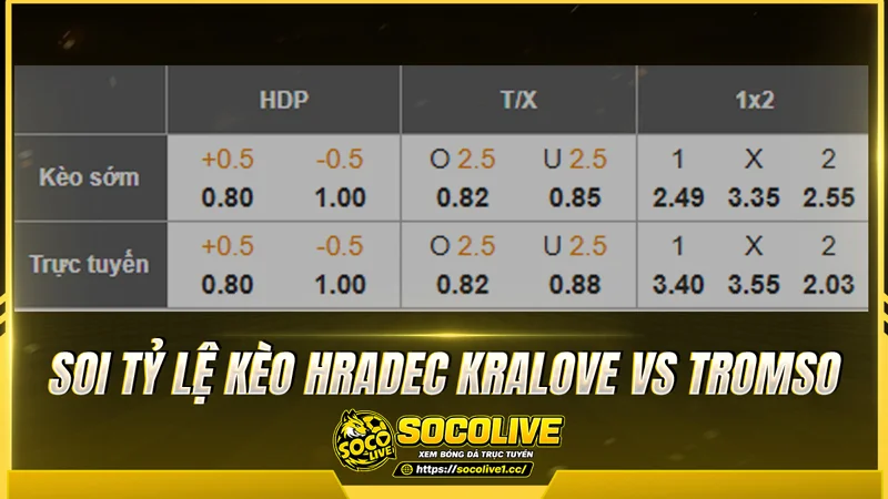Soi tỷ lệ kèo nhà cái trận Hradec Kralove vs Tromso Soi tỷ lệ kèo nhà cái trận Hradec Kralove vs Tromso