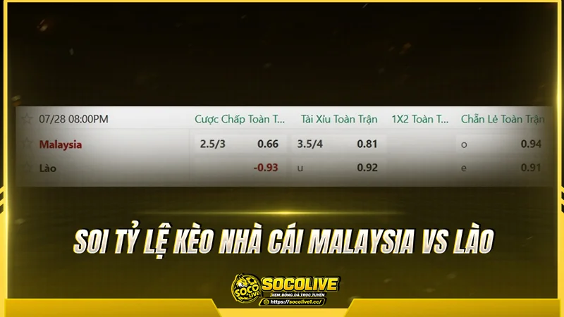 Soi tỷ lệ kèo nhà cái Malaysia vs Lào Soi tỷ lệ kèo nhà cái Malaysia vs Lào