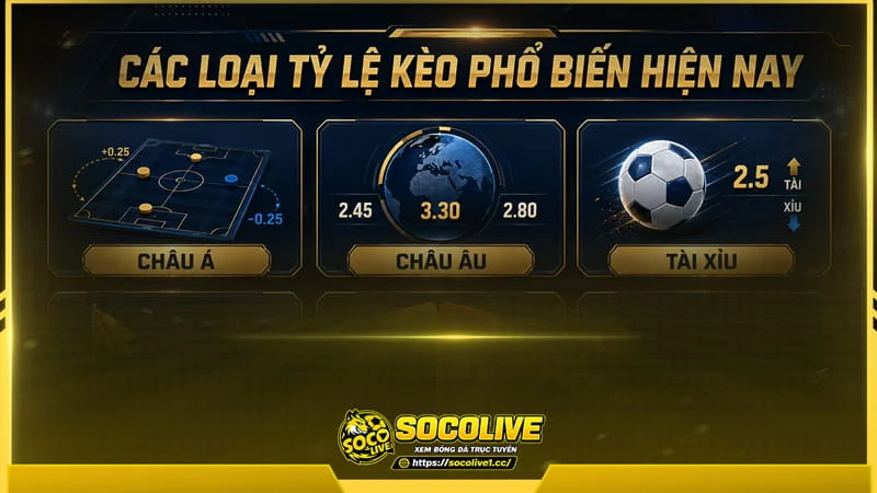 Socolive TV có đầy đủ các loại tỷ lệ kèo phổ biến hiện nay