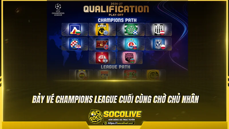 Bảy vé Champions League cuối cùng chờ chủ nhân