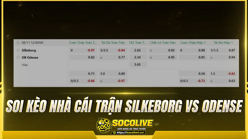 Soi kèo nhà cái trận Silkeborg vs Odense Soi kèo nhà cái trận Silkeborg vs Odense